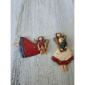 Vintage country Angel cherub ornament tree star‎ Xmas
